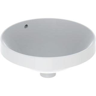 Geberit Einbau-Waschtisch VariForm d 40cm, o. Hahnl., m ÜL, rund, weiß