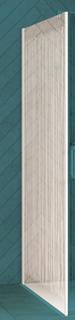 Kinedo SmartDesign F120 Seitenwand f P/S H200 chrom Siebdruckglas teilgerahmt