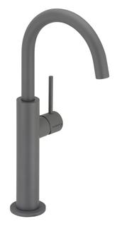 Herzbach Waschtisch-Einhebelmischer Deep slim L-Size, m schw. Ausl, o Abl., gr m