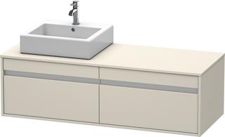 Duravit Waschtisch-Unterschrank Ketho 140x55x42,6cm, f AWT, 2 AZ, B li, Tau
