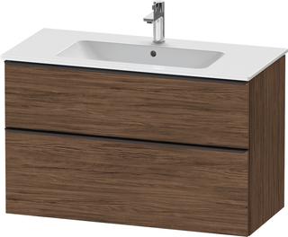 Duravit Waschtisch-Unterschrank D-Neo 101x46,2cm, sw/Nuss d, 1 Kast, 1 Ausz.