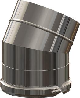 ATEC Bogen PolyClassic +Iron/White 30Grad, DN 125/190, PP, Edelstahl blank