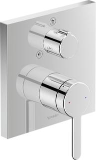 Duravit Fertigmontageset C.1 UP-Brause-EHM, m Umstellvent., eck, chr