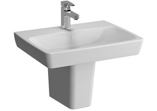 VitrA Waschtisch Metropole 60x46cm, we V, o. ÜL, 1 Hahnloch mittig