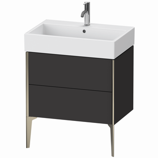 DU WTU bodenst. XViu 493x684x454mm 2Ausz.,champ.matt/Gra.Superm. ES Ahorn