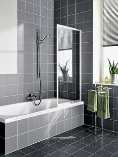 Kermi Faltwand Vario 2000 1-flügelig 70,1-71,7x140cm, weiß, Kerolan Perl