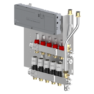 Danfoss Edelstahlverteiler SGCi m 5 Heizkreisen und Icon2 mit 230 V TWA