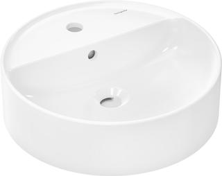 hansgrohe Aufsatzwaschtisch Xuniva S 450x450mm, m HL/ÜL, SmartClean, weiß