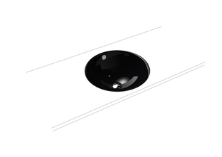 Kaldewei Unterbauwaschtisch CLASSIC 3182 d 42cm, o. Hahnl., Perl-Effekt, schwarz