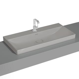 VitrA Aufsatzwaschtisch New Metropole steingrau ma, 100x47x17cm, 1 Hahnl. mit.