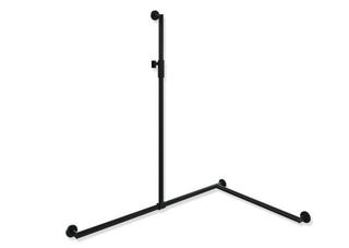 HEWI Duschhandlauf System 900 A1 1250mm, W1 947/W2 647, R, pb sw matt