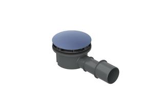 Bette Ablaufgarnitur B568-BetteCompact+ AR Pro, blue satin, seitlich 0,5 l/sek.