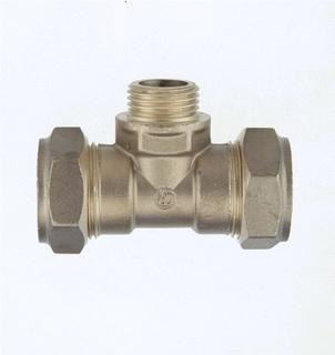 IBP Einschraub T-Stück 615 22mmxG (AG) 1/2x22mm, Messing