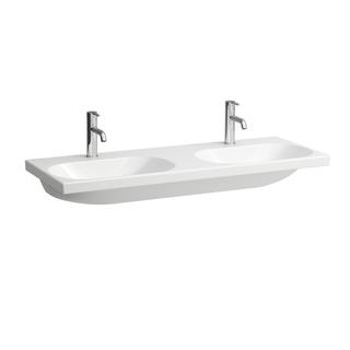 Laufen Doppel-Waschtisch LUA 120x46, ubf., o. ÜL, m 1 Hahnl., we.