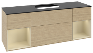 V&B WT-Unterschrank Wandbel. Finion 160cm, Pl bla m, Reg si Gr m Lac, Oa ven