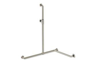HEWI Duschhandlauf System 900 R, A1 1250, W1 947,W2 647, PVD, ni geb.