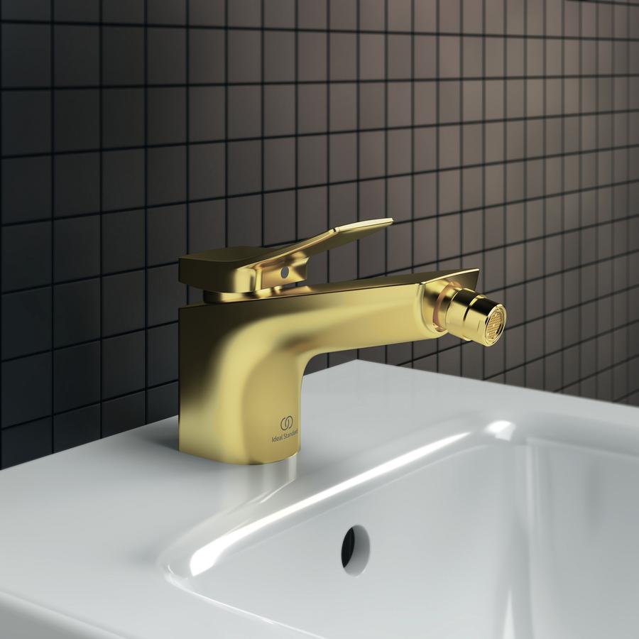 Artikelbild 5 des Artikels „IS Bidet-Einhebelmischer Conca Ausl. 133mm, m Abl.-Garnitur, brush. gol brushed gold“