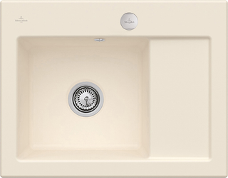 V&B Spüle Subway 45 Compact li, m Abl.garn, Exzenter, ivory C-plus