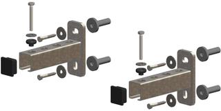 ATEC Schienenkonsolen-Set 160mm, Wand, verzinkt