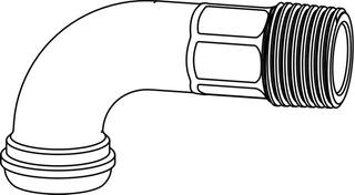 Heimeier Rohrbogen DN 15, f Einrohrventile, RG vernickelt