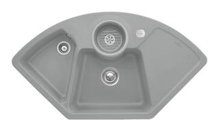 V&B Eckspüle Solo Eck m Abl.garn, Exzenter, stone CeramicPlus