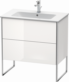 DU WT-Unterbau XSquare, 2 Auszüge, bod. 832x810x478mm, Weiß Hochglanz ES Ahorn