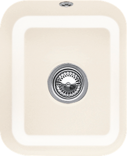 V&B Unterbauspüle Cisterna 45 m Abl.garn, Hand., crema CeramicPlus