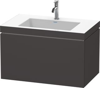 Duravit WT-Unterschrank c-bonded L-Cube 80x48cm, 1 HL, gra matt, 1 Ausz., wandh