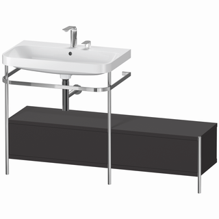 Duravit MWT-Kombi Happy D.2 Plus 140x49cm, seitl. Anbau r, 2 HL, gra matt
