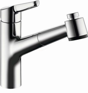 KWC Spültisch-Einhebelmischer WAMAS 001 vc, Ausl 230mm, schwenkb. Br., flex Schl