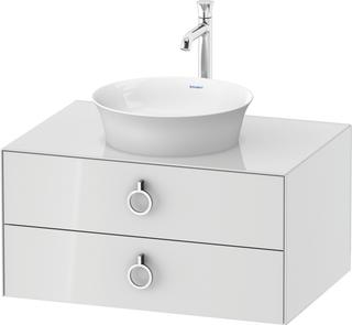 Duravit WTU o. ES White Tulip 40,8x80x 55, 2 SchKa., m Gr., we. hgl