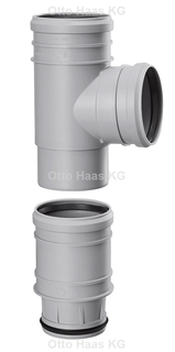 HAAS OHA-HTEA Schiebe-Abzweig Tara DN 110/110, grau, DIN 4102-B1