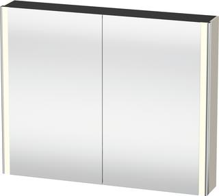 Duravit Universal-Spiegelschrank XSquare 100x80x15,5cm, Taupe, 2 Tür, LED