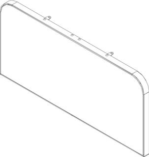 BOSCH Ersatzteil TTNR: 8738209473 Vorderwand Bo oben schwarz (Glas)