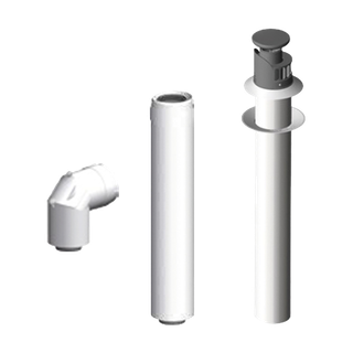 MHG Abgas-Set ecoGAS DN 80/125, Wanddurchführung