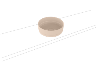 Kaldewei Waschtisch-Schale Nueva 3191 d 38cm, o. Hahnl., P-E, bahamabeige