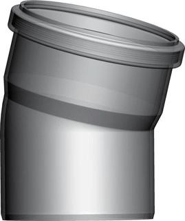 Wolf Abgasrohrbogen 15Gr, DN 160, Einw., PP bis 120 GradC