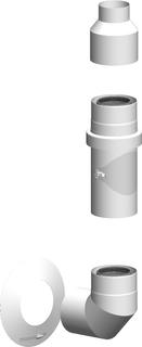 ATEC AW-Basisset PolyClassic +Iron/White DN 110/160, Nutzl 585mm, PP/Edelst., we