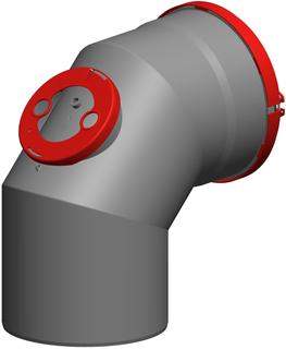 ATEC Kontroll-Bogen PolyTop 87Grad, DN 250
