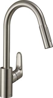 hansgrohe Küchen-Einhebelmischer 240 Focus M41 mit Ausziehbrause, 2jet, sBox