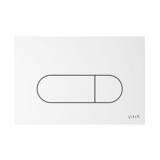 VitrA Betätigungsplatte Root Round 244x9x165mm, ABS, weiß hochglanz