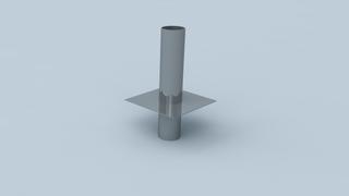 Kaminkopfverlängerung EWR einwandig, 750 mm, rundes Einsteckende, Edelstahl V4A