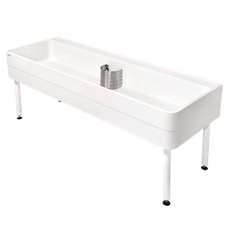 AR Werkraumbecken, SIRIUS, MIRANIT, 2000x800x700 mm, Unterbau