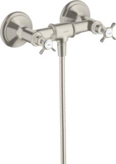 hansgrohe 2-G-Brause-Arm Axor Montreux AP, 1 Verbr., m Kreuzgr., Edelst.-Optik