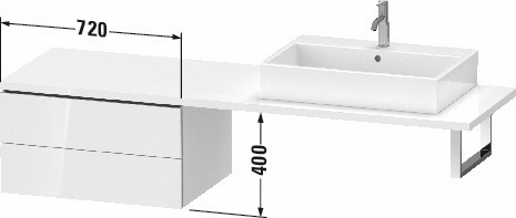 Artikelbild 2 des Artikels „DU Unterschrank für Konsole L-Cube LC5859 Dolomite Grau 547x720x400mm 2Sk. “