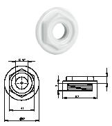 HG-TEC Anschlußstopfen Stahl vz RAL 9010 IG 3/8" rechts, AG 1 1/4" rechts