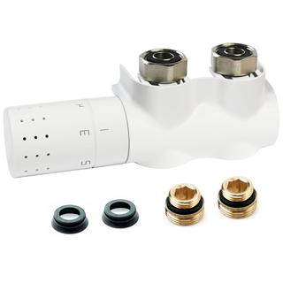 Flamco Thermostat-Set AutoSar Thermod Design Eck li., VL links, weiß