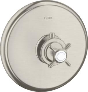 hansgrohe Fertigmontageset Axor Montreux UP-THM, mit Kreuzgriff, Edelstahl-Optik