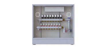 Danfoss Wohnungsstation UnoFloor Basic 7 HK, Mont re, UP, mit Tür und Rahmen