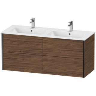 Duravit Waschtisch-Unterschrank XViu 128x48x56cm, 4 La, wd, sw m, Nussb dkl.